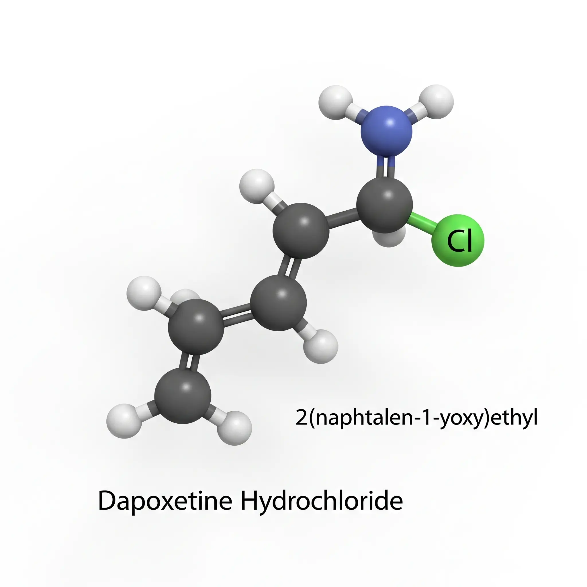 Molecular structure of Dapoxetine Hydrochloride